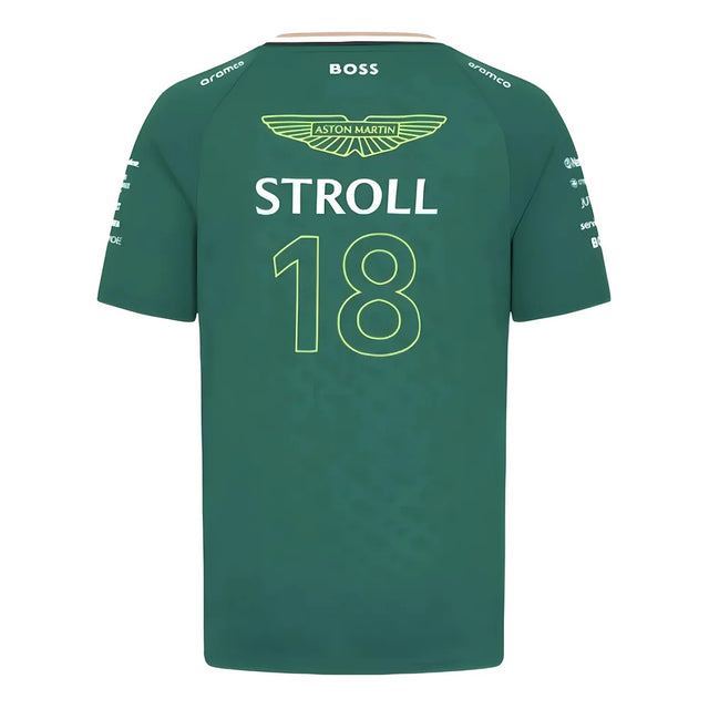 2024 Aston Martin Lance Stroll Team Tee (Green) - Kids_1