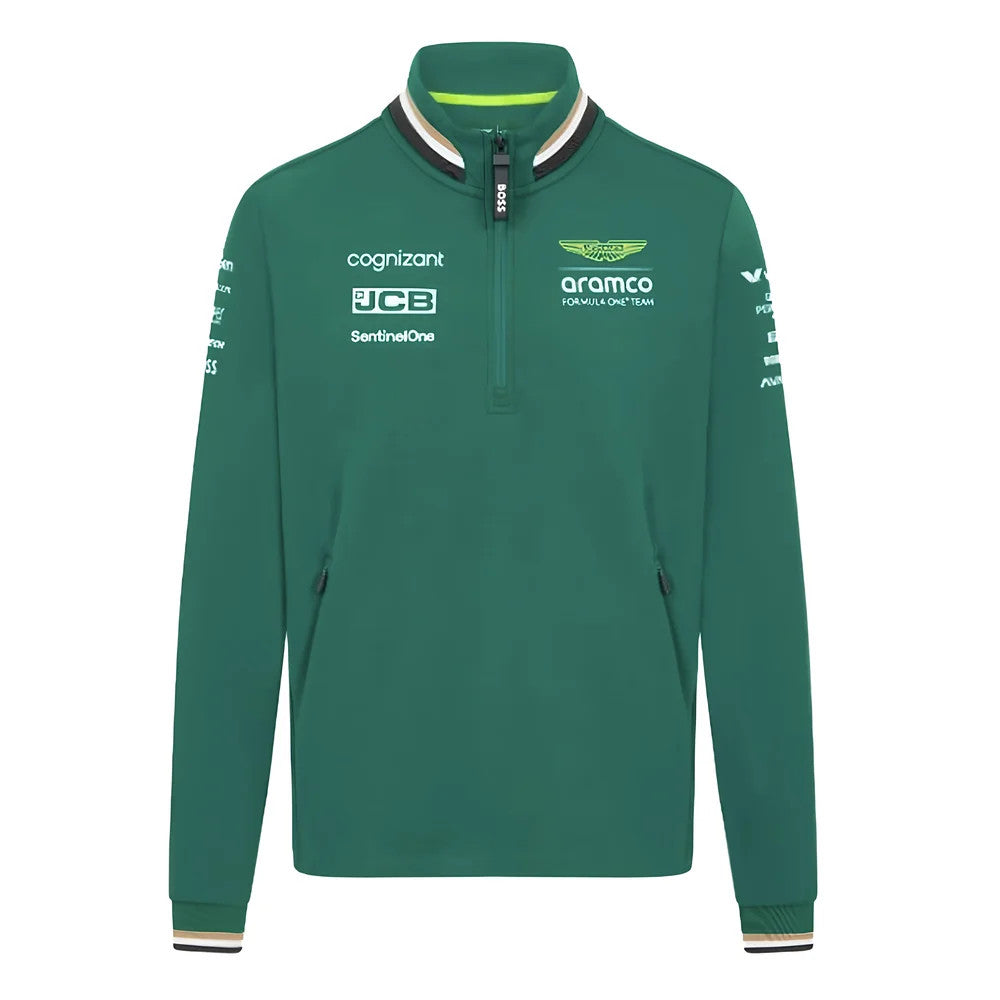 2024 Aston Martin Team 1/4 Zip Sweater (Green)_1