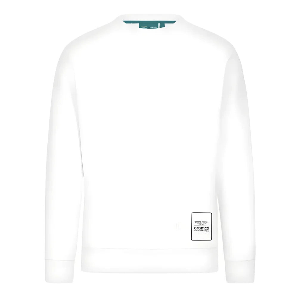 2024 Aston Martin Logo Crew Sweatshirt (White)_1