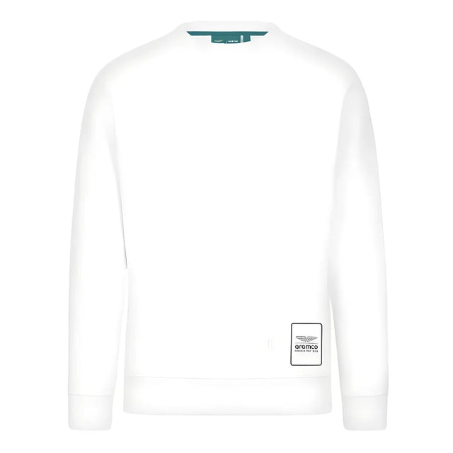 2024 Aston Martin Logo Crew Sweatshirt (White)_1