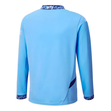 2024-2025 Man City Home Long Sleeve Shirt (Kids)_1