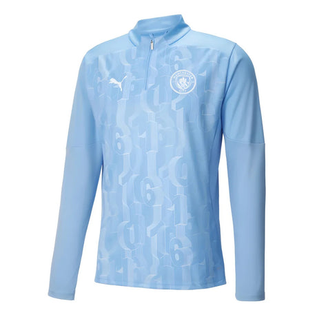 2024-2025 Man City Prematch 1/4 Zip Top (Blue)_1