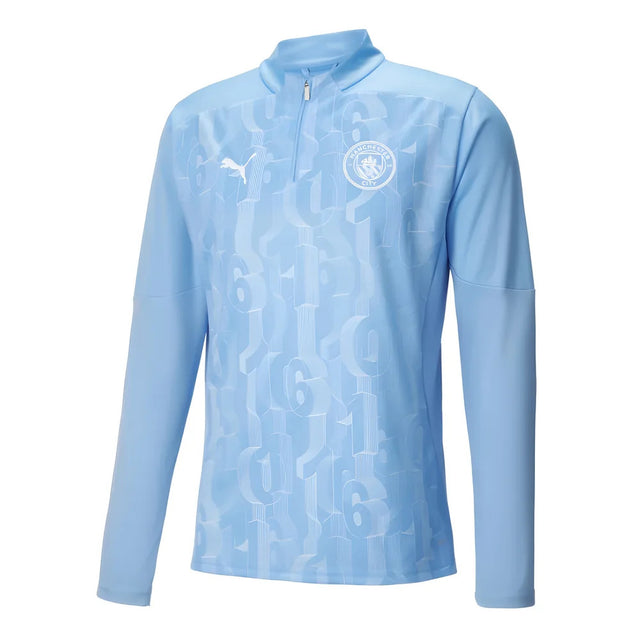 2024-2025 Man City Prematch 1/4 Zip Top (Blue)_1