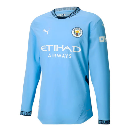 2024-2025 Man City Authentic Long Sleeve Home Shirt_1
