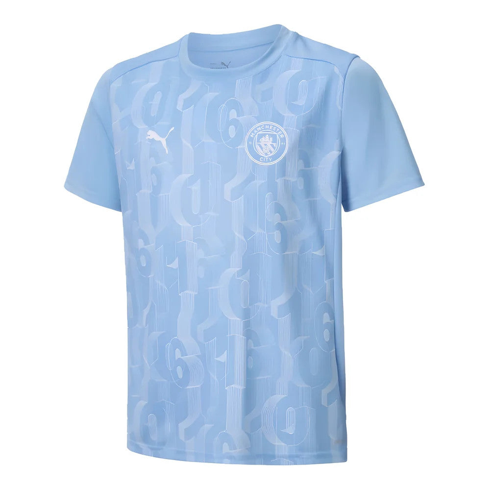 2024-2025 Man City Prematch SS Shirt (Light Blue) - Kids_1