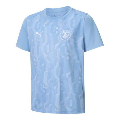2024-2025 Man City Prematch SS Shirt (Light Blue) - Kids_1
