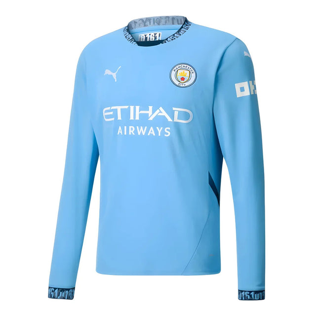 2024-2025 Man City Home Long Sleeve Shirt_1
