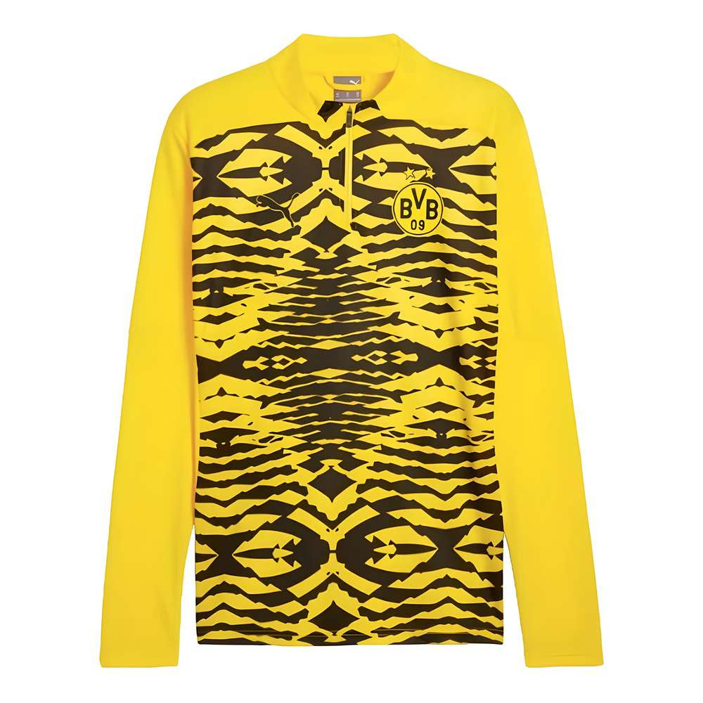 2024-2025 Borussia Dortmund Prematch 1/4 Zip Top (Yellow)_1