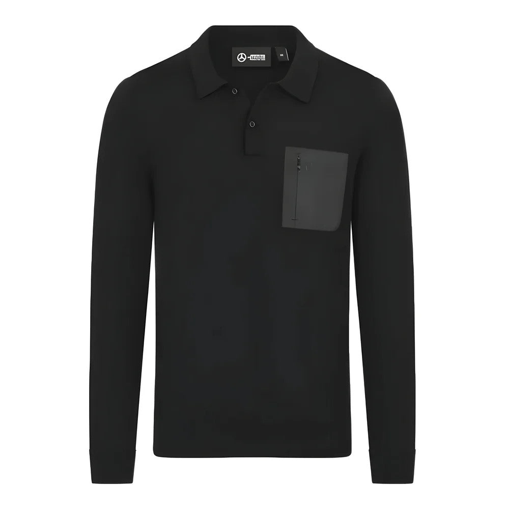 2024 Mercedes Mens Elevated Knit Polo (Black)_1
