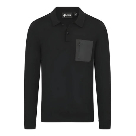 2024 Mercedes Mens Elevated Knit Polo (Black)_1