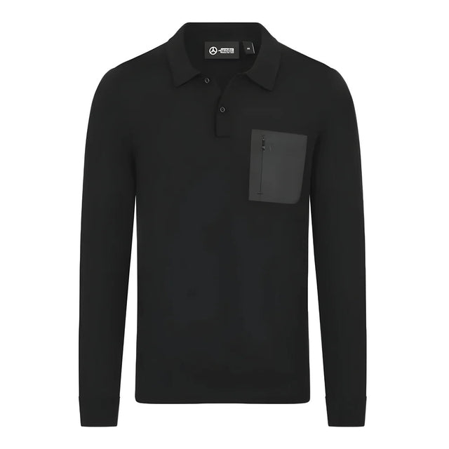 2024 Mercedes Mens Elevated Knit Polo (Black)_1