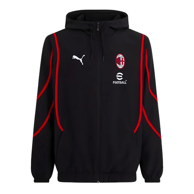 2024-2025 AC Milan Prematch Woven Jacket (Black)_1