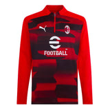 2024-2025 AC Milan Prematch 1/4 Zip Top (Red)_1