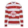 2024-2025 Denmark Rugby Striped Polo Shirt (Red)_1