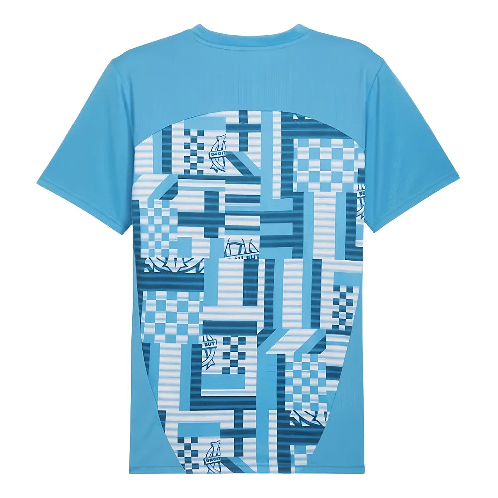 2024-2025 Marseille Pre-Match SS Shirt (Bleu Azur)_1