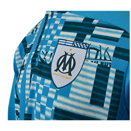 2024-2025 Marseille Prematch 1/4 Zip Top (Bleu Azur)_3