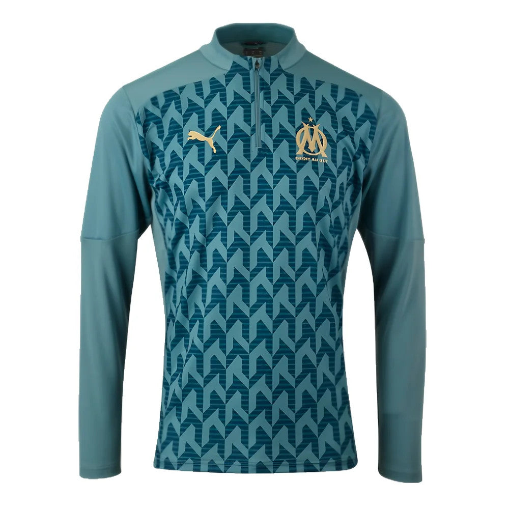 2024-2025 Marseille Prematch 1/4 Zip Top (Bold Blue)_3