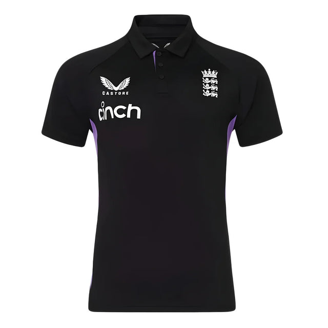 2024-2025 England Cricket Mens Presentation Polo (Caviar)_3