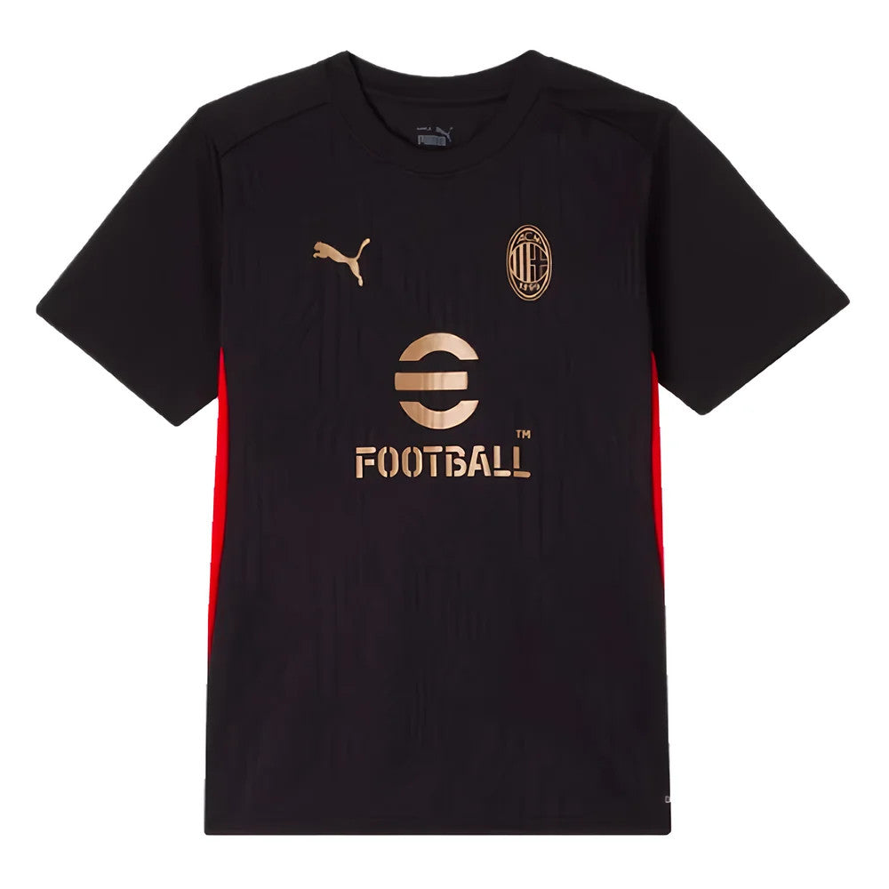 2024-2025 AC Milan Training Shirt (Black) - Kids_0