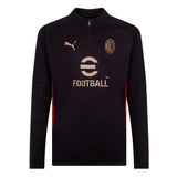2024-2025 AC Milan Training 1/4 Zip Top (Black)_3