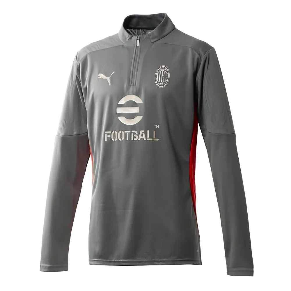 2024-2025 AC Milan Training 1/4 Zip Top (Grey)_1