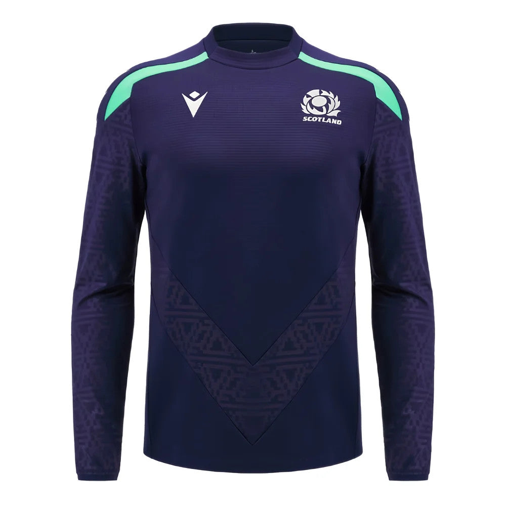 2024-2025 Scotland Rugby Training Round Neck Top (Navy)_1