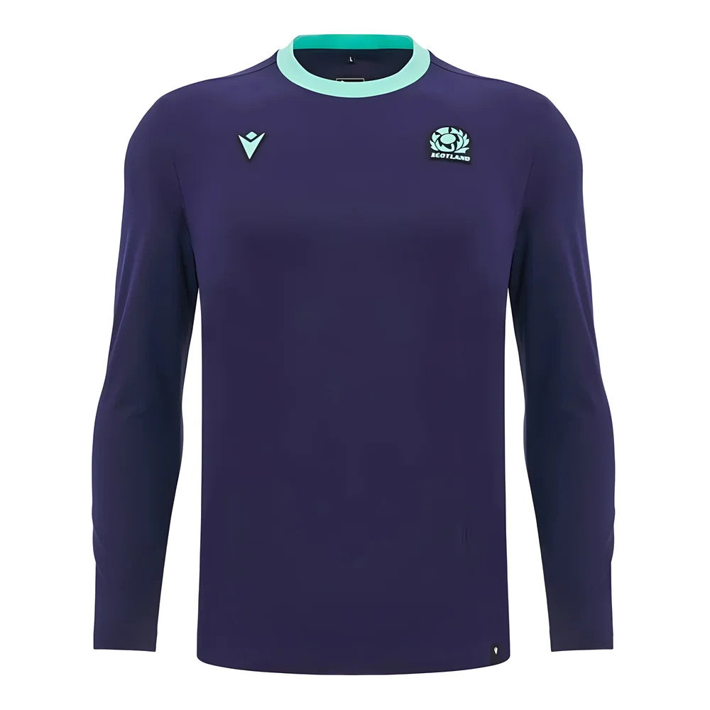 2024-2025 Scotland Rugby Travel LS Cotton Tee (Navy)_2