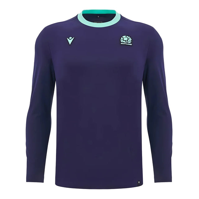 2024-2025 Scotland Rugby Travel LS Cotton Tee (Navy)_2