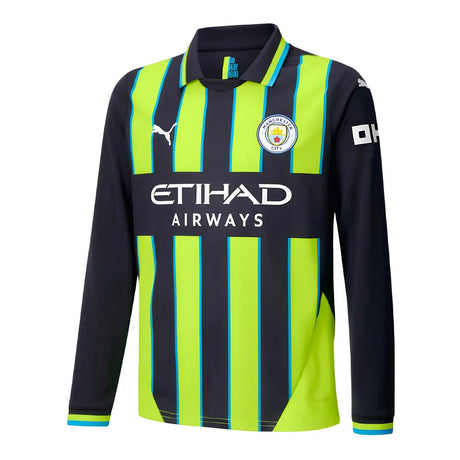 2024-2025 Man City Away Long Sleeve Shirt (Kids)_2