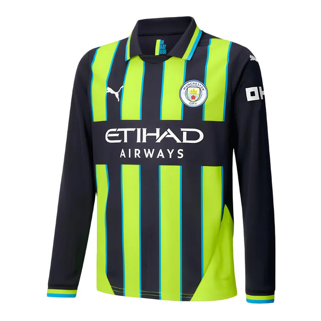 2024-2025 Man City Away Long Sleeve Shirt (Kids)_2