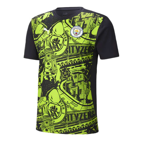 2024-2025 Man City Pre-Match Shirt (Yellow Glow)_0