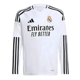 2024-2025 Real Madrid Long Sleeve Home Shirt (Kids)_0