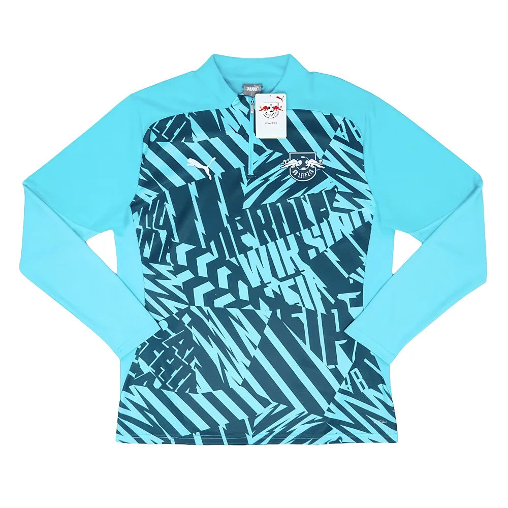 2024-2025 Red Bull Leipzig Pre-Match 1/4 Zip Top (Aqua)_1