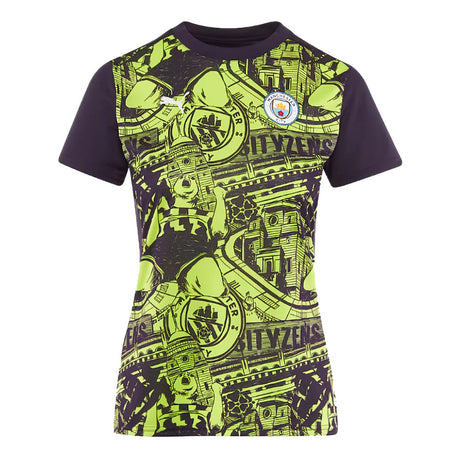 2024-2025 Man City Pre-Match Shirt (Yellow Glow) - Womens_1