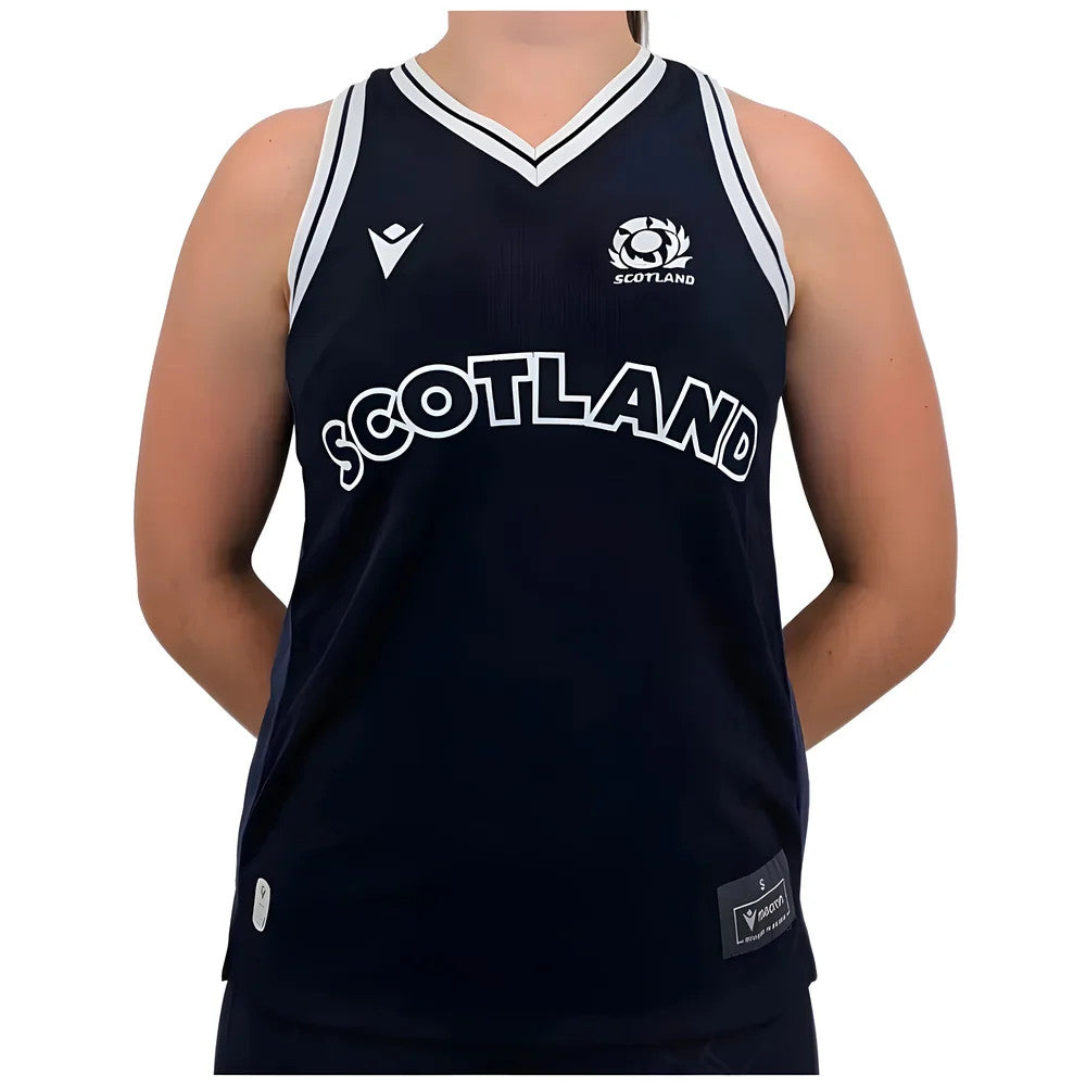 2024-2025 Scotland Rugby Training Singlet (Navy) - Womens_1
