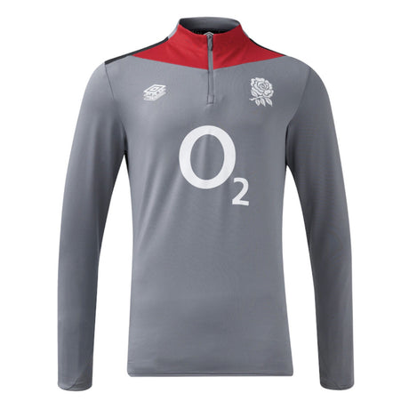 2024-2025 England Rugby Mid Layer Top O2 (Grey) - Kids_1