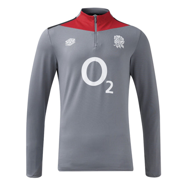 2024-2025 England Rugby Mid Layer Top O2 (Grey) - Kids_1