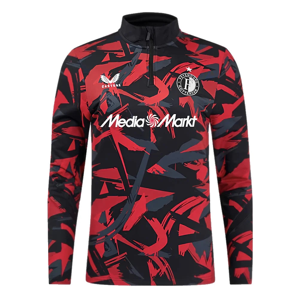 2024-2025 Feyenoord Matchday 1/4 Zip Midlayer (Black)_3