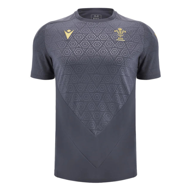 2024-2025 Wales WRU Rugby Training Poly Shirt (Anthracite) - Kids_0