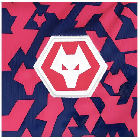 2024-2025 Wolves Pre Match T-Shirt - Blue/Pink_3