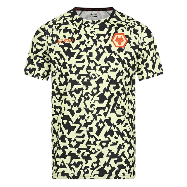 2024-2025 Wolves Pre Match T-Shirt - Black/Lime_3