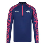 2024-2025 Wolves Pre Match 1/4 Zip Top (Blue/Pink)_3