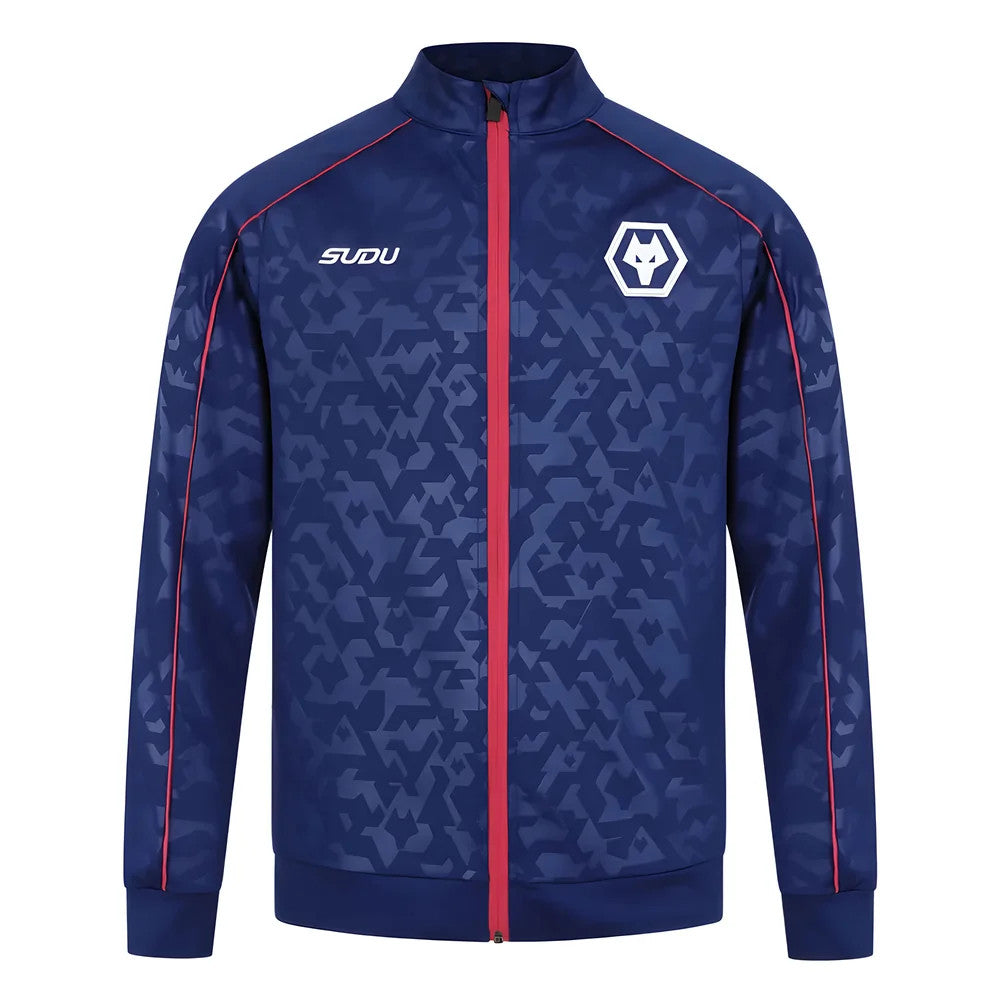 2024-2025 Wolves Pre Match Anthem Jacket - Blue_2