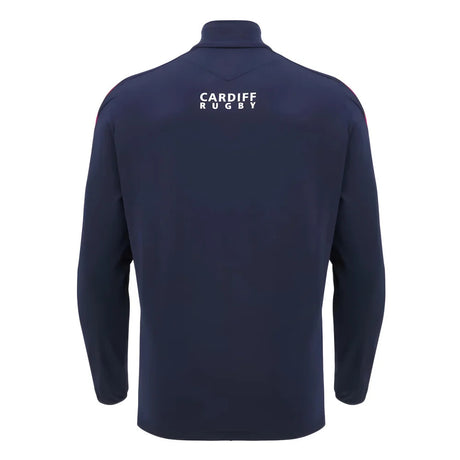 2024-2025 Cardiff Blues Rugby Heavy 1/4 Zip Top (Navy)_1