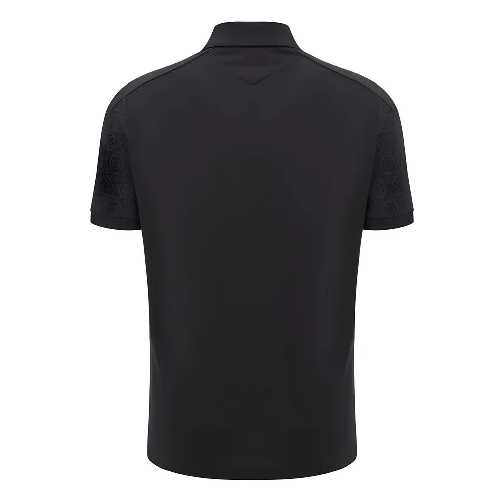 2024-2025 Wales Rugby WRU Travel Poly Polo Shirt (Black)_1