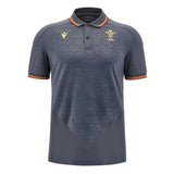 2024-2025 Wales WRU Rugby Travel Polo Shirt (Anthracite)_0