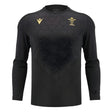 2024-2025 Wales Rugby LS Poly Training Shirt (Black)_0