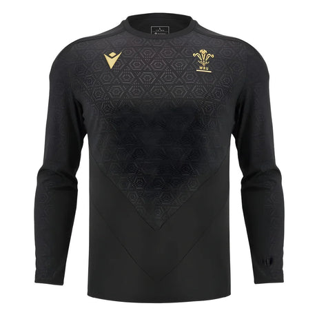 2024-2025 Wales Rugby LS Poly Training Shirt (Black)_0