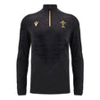 2024-2025 Wales Rugby Training 1/4 Zip Top (Black)_0