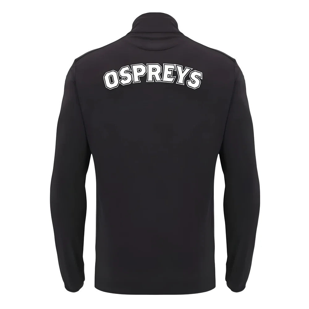 2024-2025 Ospreys Rugby Training 1/4 Zip Top (Black)_2